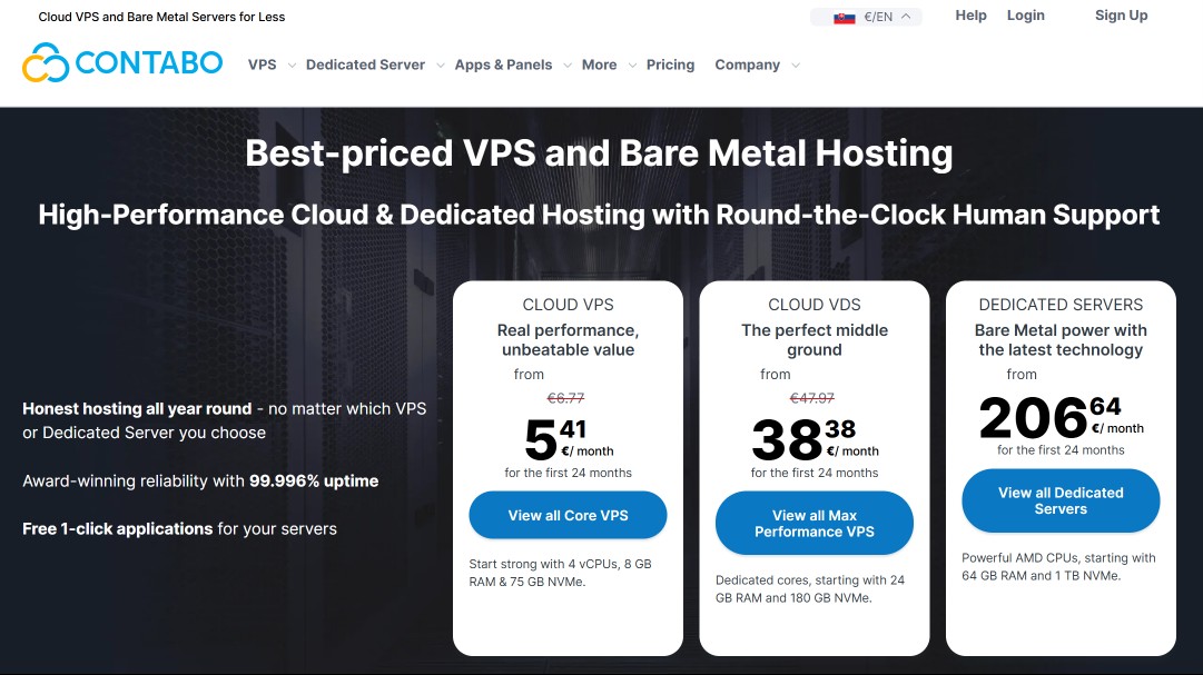 Contabo felhőalapú VPS